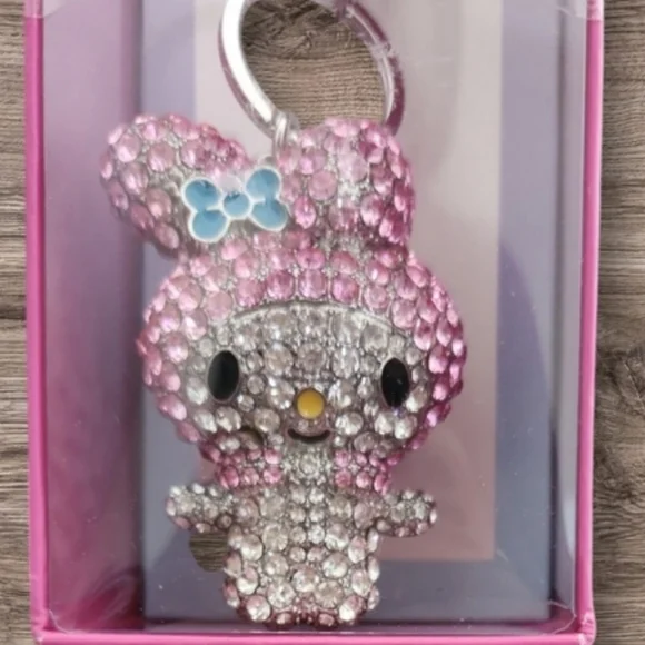 Hello Kitty NIB Pink and Silver Bag Charm/Keychain - Picture 4 of 5